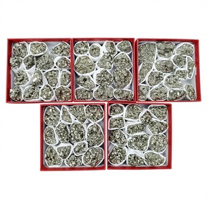 Wholesale Natural Raw Pyrite <b>Crystal</b> <b>Cluster</b> Rough Mineral Specimen Love Fairy 800g-1.1kg Flat Box Bulk Supplier - Product Image 1
