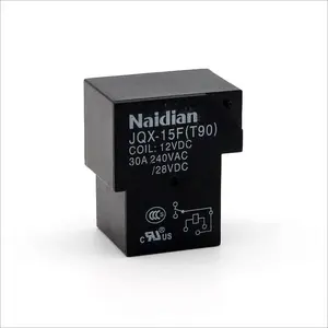 Naidian factory supply JQX-15F/T90 12v 30A 5pins 6pins mini electromagnetic power relay universal relay