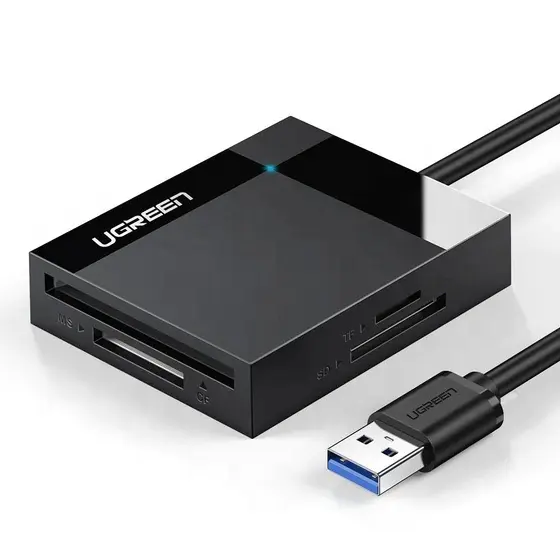 UGreen USB 3.0 Kecepatan Super 5Gbps, Otg 4 In 1 untuk Pembaca Kartu Micro MS CF SD TF