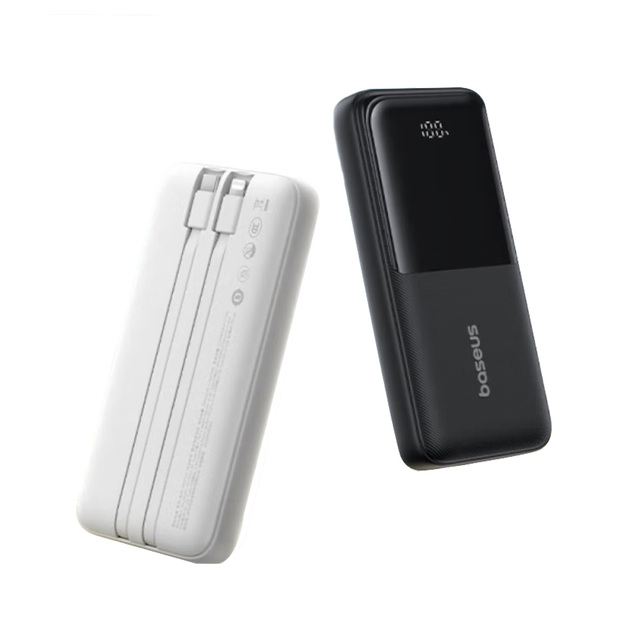 Original Baseus Large Capacity Power Bank 20000mAh 22.5W With Built-in Cables Fast Charging Digital Display for All Smart Phones