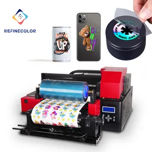 Refinecolor Roll To Roll UVDTF Cup Wraps UV DTF Printer UV Flatbed Printer Printing Machine For Small Business