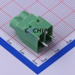KF635-6.35-2P Screw Terminal Block Through hole Component (THT),P=6.35mm Connector 1x2P 6.35mm Green Through Hole - Product Image 2