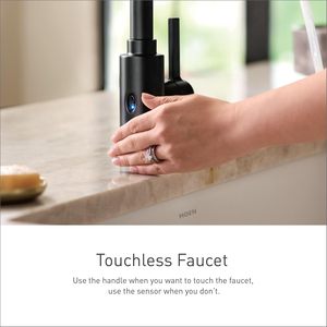 Modern <strong>Stainless</strong> One-Handle Pulldown Kitchen Faucet Power Boost Reflex Docking System Spot Resist Spray Head Ceramic Valve Core - Product Image 6