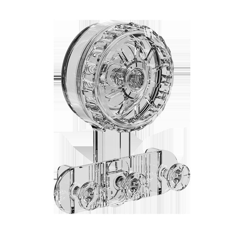 Crochet à ventouse pour serviette faciale de luxe [gris transparent]