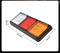 Heißer Verkauf Neue Wasserdichte LED-Kunststoff-Rückleuchte + Quadratisch + 3-Funktionen + LKW/Anhänger + 12V/24V