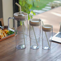 Tasse isotherme écologique grande capacité 40 oz avec paille en plastique et filtre à thé, portable, pour les utilisateurs de boissons glacées – Nouveauté !