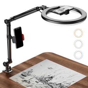 Đèn Vòng 10 ''có chân đế, giá đỡ điện thoại & kẹp cho bàn, giá treo camera trên cao, Chụp Ảnh/Trang điểm/Video phát trực tiếp/<span class=keywords><strong>Youtube</strong></span> - Product Image 1
