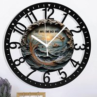 Jam Dinding Besi Bundar 25cm Gaya Farmhouse dengan Sentuhan Rustic