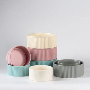 Bescera disesuaikan keramik mangkuk hewan peliharaan & stoples penyimpanan Set ramah lingkungan makanan hewan peliharaan wadah dekorasi rumah untuk anjing kucing mangkuk camilan Jar - Product Image 6