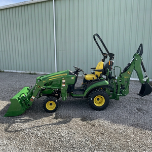 2025 New Design John Deeere Compact Agricultural Garden Tractor 4WD with Front Loader Backhoe Green Multifunctional - Product Image 1