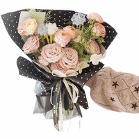 Shinewrap Usine En Gros Pas Cher Prix Dot Imprimé Fleur Papier D'emballage Fleuriste Papier Fleur Emballage Cadeau Artisanat Papier D'emballage