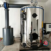 Generator Uap Biomassa Vertikal 500kg Berbahan Bakar Pelet Kayu dan Batubara, Boiler Tabung Api Sirkulasi Alami untuk Disinfeksi Industri
