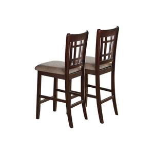 DB Neena Juego de 2 Sillas de Restaurante Marrones Silla de Altura con Asiento Tapizado Beige - Product Image 3