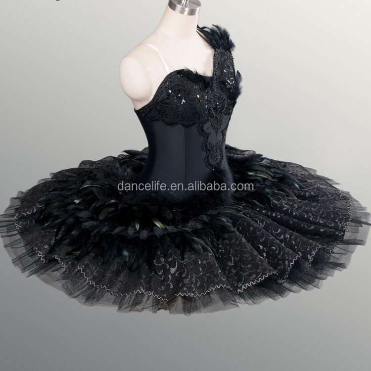 送料無料バレエプラッタードレス白鳥湖チュチュオディールバレエ衣装黒