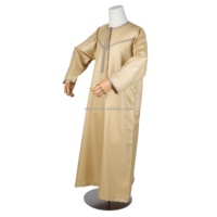 Mode été omanais manches plates moins cher robe arabe musulmane caftan Jubah Abaya Jalabya ethnique Lelaki Thobe vêtements islamiques