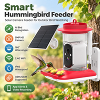 Caméra de surveillance des oiseaux avec mangeoire pour l'observation des colibris en extérieur, audio bidirectionnel, vision nocturne IR 6m, WiFi 2.4G