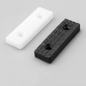 Double-Hole Checkered Anti-Slip Durable PE Plastic <b>Chair</b> Leg <b>Pad</b> Black+White Modern Simple Furniture Protection GQK GW2581806 - Product Image 5
