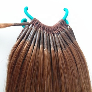 <span class=keywords><strong>Capelli</strong></span> vergini originali uno donatore sottile filo di <span class=keywords><strong>cotone</strong></span> annodato U punta estensione <span class=keywords><strong>capelli</strong></span> due punte per trecce - Product Image 1