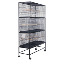 Haute qualité vente chaude en gros trois couches Super grand volant cage à oiseaux perroquet Cage élevage Cage fil grande Villa maison