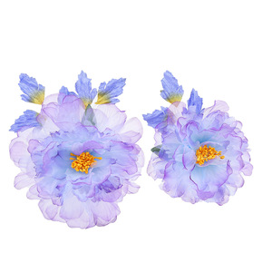 Nuevo diseño original, pinza de pelo grande hecha a mano con degradado morado y patrón floral, perfecta para maquillaje Hanfu y accesorios para el cabello. - Product Image 5