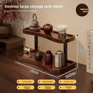 Espositore per Tazze in Bambù a Doppio Livello, Organizzatore da Scrivania per Tazze d'Acqua e Caffè, Scaffale Porta Tazze - Product Image 3