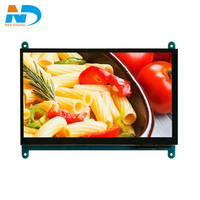 Monitor LCD de Marco Abierto con Pantalla Táctil IPS de 7 Pulgadas, Resolución 1024x600, Fuente de Alimentación USB 5V 2A para Raspberry Pi