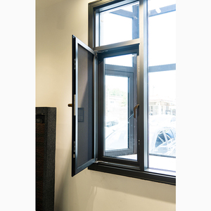 Fenêtre à battant à rupture thermique en aluminium personnalisée Slimline populaire Double vitrage verre grande vue fenêtres à battant pour Villa - Product Image 1