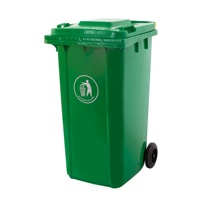 Poubelle extérieure empilable de 240 L, écologique, avec couvercle roulant, en plastique, pour le recyclage