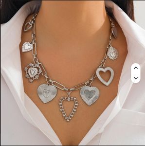 Altri sport collana ragazze collo gioielli amore ciondolo decorazione estetica collane metallizzato Feeling donna catena accessori - Product Image 2