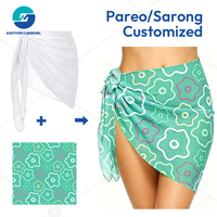 Pareo Premium con Estampado Floral, Falda de Playa Ligera y Suave, Estilo Isleño, Fabricante de Trajes de Baño Personalizados OEM ODM