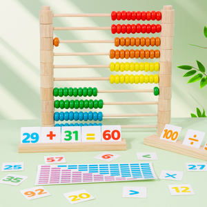 Abaco in Legno Smontabile <span class=keywords><strong>WEI</strong></span> <span class=keywords><strong>WEI</strong></span> TIGER per l'Educazione Precoce dei Bambini, Gioco di Calcolo con Perline Colorate, Giocattolo Montessori per l'Apprendimento della Matematica - Product Image 4