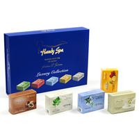 Savon personnalisé feuille d'or logo carton insert pliable magmnet coffrets cadeaux