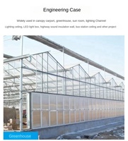 Panneaux de polycarbonate sur mesure pour toitures de serres, résistants au feu, en polycarbonate solide