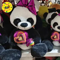 귀여운 승진 발렌타인 선물 거대한 견면 벨벳 연약한 판다 곰 박제 장난감