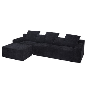 Compression Sectional Convertible Set Comfy Chaise Boneless L-Shape <b>Sofa</b> Deep Seat Eco-Friendly Durable Modular Apartment - Product Image 6