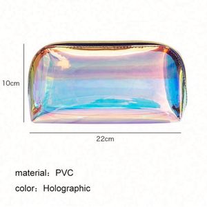 Fashion Holographic TPU Waterproof <b>Transparent</b> Travel Cosmetic Storage <b>Bag</b> Clear Laser PVC <b>Makeup</b> <b>Bag</b> Case - Product Image 5
