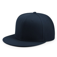 Fabricant vente en gros 100% coton sergé Snapback casquette conception personnalisée plaine noir 3D broderie logo populaire chapeau conception