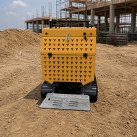 Mini-dumper sur chenilles en caoutchouc HDL YH-1200, capacité 1200 kg, rotation à 180 degrés pour le transport de matériaux de construction