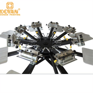 Doyan 4 couleurs 4 stations Imprimante de t-shirts Plaque d'aluminium Machine de sérigraphie manuelle avec micro <span class=keywords><strong>enregistrement</strong></span> - Product Image 3