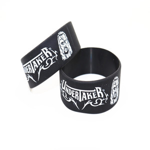 Pulseras Promocionales de Silicona con Logotipo de Undertaker Grabado, de 1 Pulgada, Ecológicas, Rellenas de Color, Impermeables, Estilo Religioso, Marca JRJ - Product Image 3
