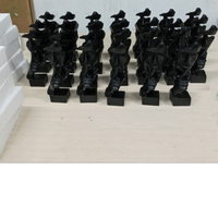 Sculptures abstraites, hommes silencieux, statue en résine, Silence est doré, Figurines d'art moderne, artisanat pour l'entrée, le bureau et la maison