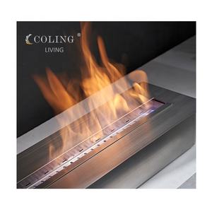 Cheminée intégrée au bioéthanol Brûleur Insert éthanol feux poêle avec cheminée à alcool sans fumée - Product Image 1