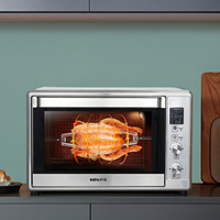 Four électrique multifonctionnel, friteuse à air et rôtissoire vapeur pour rôtir la viande, griller le pain et cuire la pizza