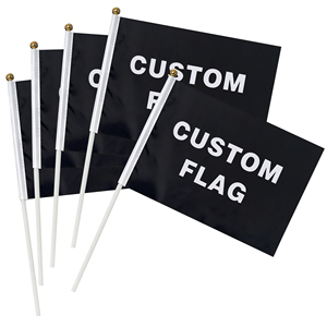 Bendera Mini Grosir Pabrik 100% Poliester Dicetak untuk Acara Desain Apa Saja Logo Apa Saja Bendera Balap Genggam - Product Image 5