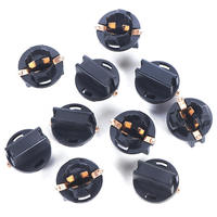 Douille de lampe W5W T10 V2 en plastique noir pour ampoule de tableau de bord de voiture