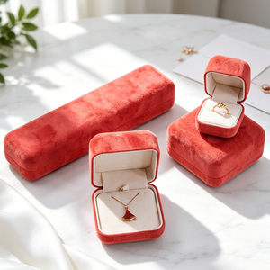 Velvet Jewelry Box Multi Size Colorful <b>Ring</b> <b>Necklace</b> Bracelet Bangle Bead Storage Box For Jewelry Display - Product Image 2