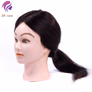 Maniquies Tête Femmes avec Cheveux Humains Tête <span class=keywords><strong>d</strong></span>'Entraînement Cosmétologie Outils de Salon Mannequin Mannequin Pratique Tête <span class=keywords><strong>d</strong></span>'Enseignement pour la Formation - Product Image 3