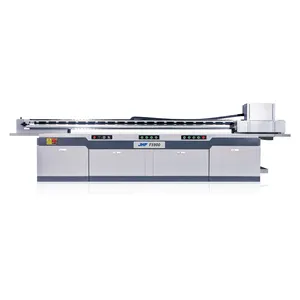 JHF stampante Flatbed UV di grande formato ad alta velocità JHF F5900 modello 3220 stampante UV di dimensioni per la stampa di vetro/palla/penna/legno/scatola