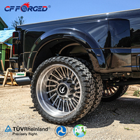 Jantes forgées à profil profond pour pick-up 22-24 pouces 10x285.7 pour F450/F350, chromées polies avec enjoliveur à pointes et design maillé