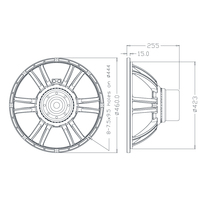 Subwoofer professionnel de 18 pouces en néodyme pour systèmes de sonorisation Line Array, enceinte PA